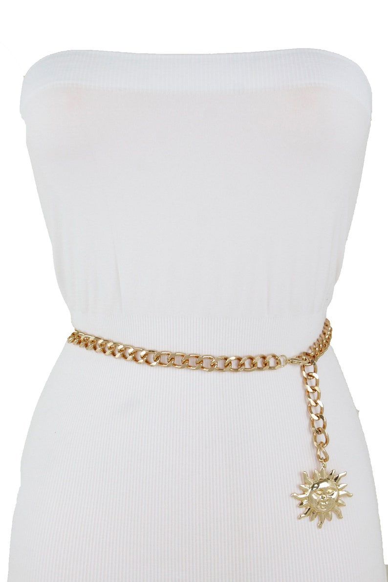Women Gold Metal Chain Skinny Band High Waist Hip Belt Snake Buckle Plus XL XXL