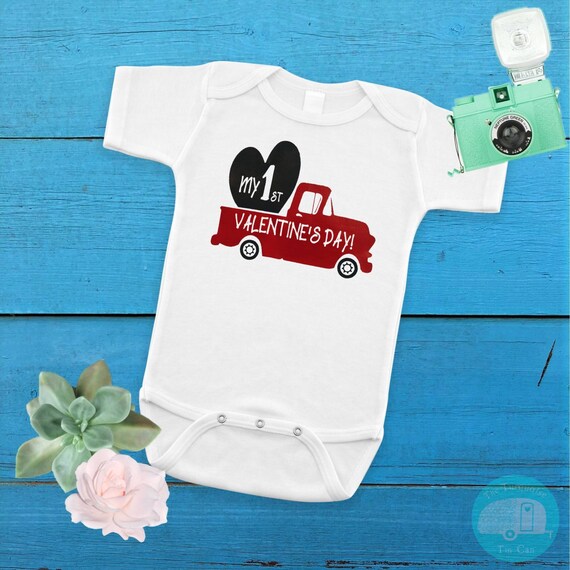 My 1st Valentine S Day Baby Bodysuit Valentine S Etsy