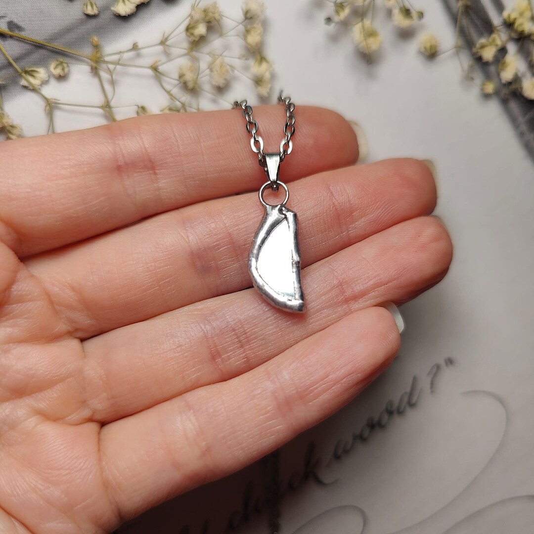 Witch Mirror Necklace Choker Small Mirror Necklace Dark Etsy