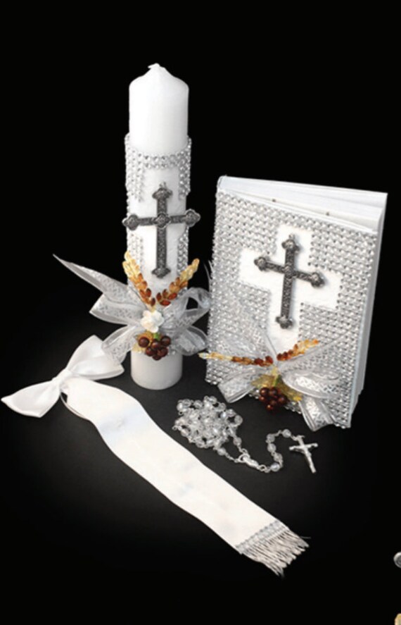 first communion candle set boy
