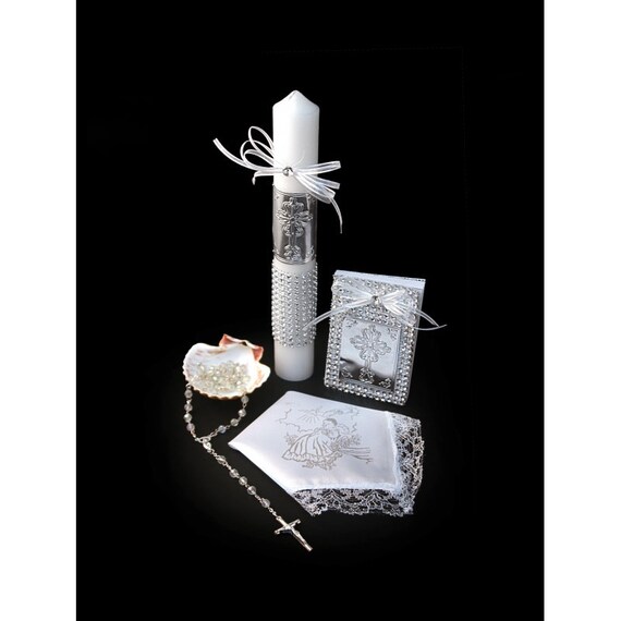 baptism candle set for boy