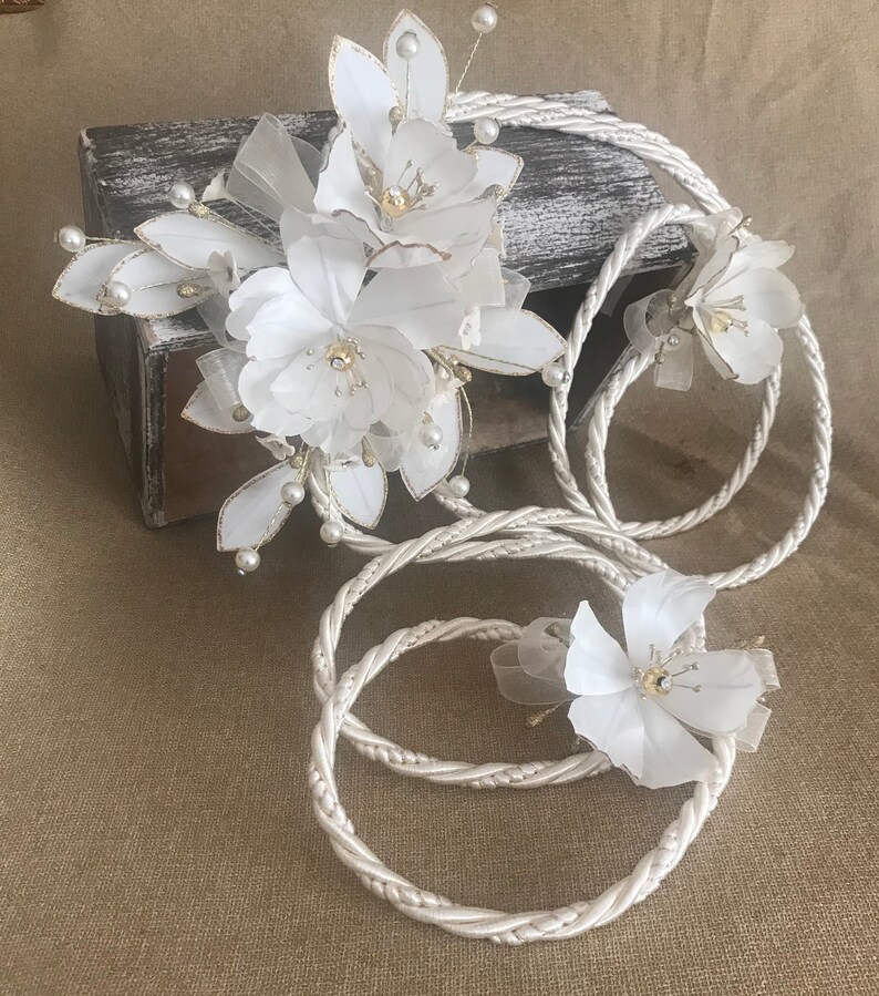 WEDDING LASSOROPE whiteflowersLazo de Boda blanco Etsy