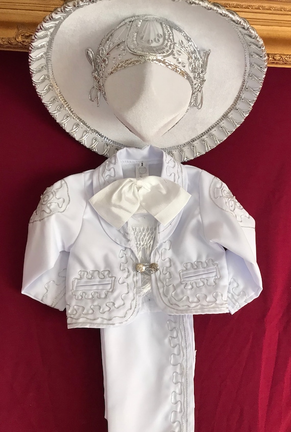 white charro baptism outfit