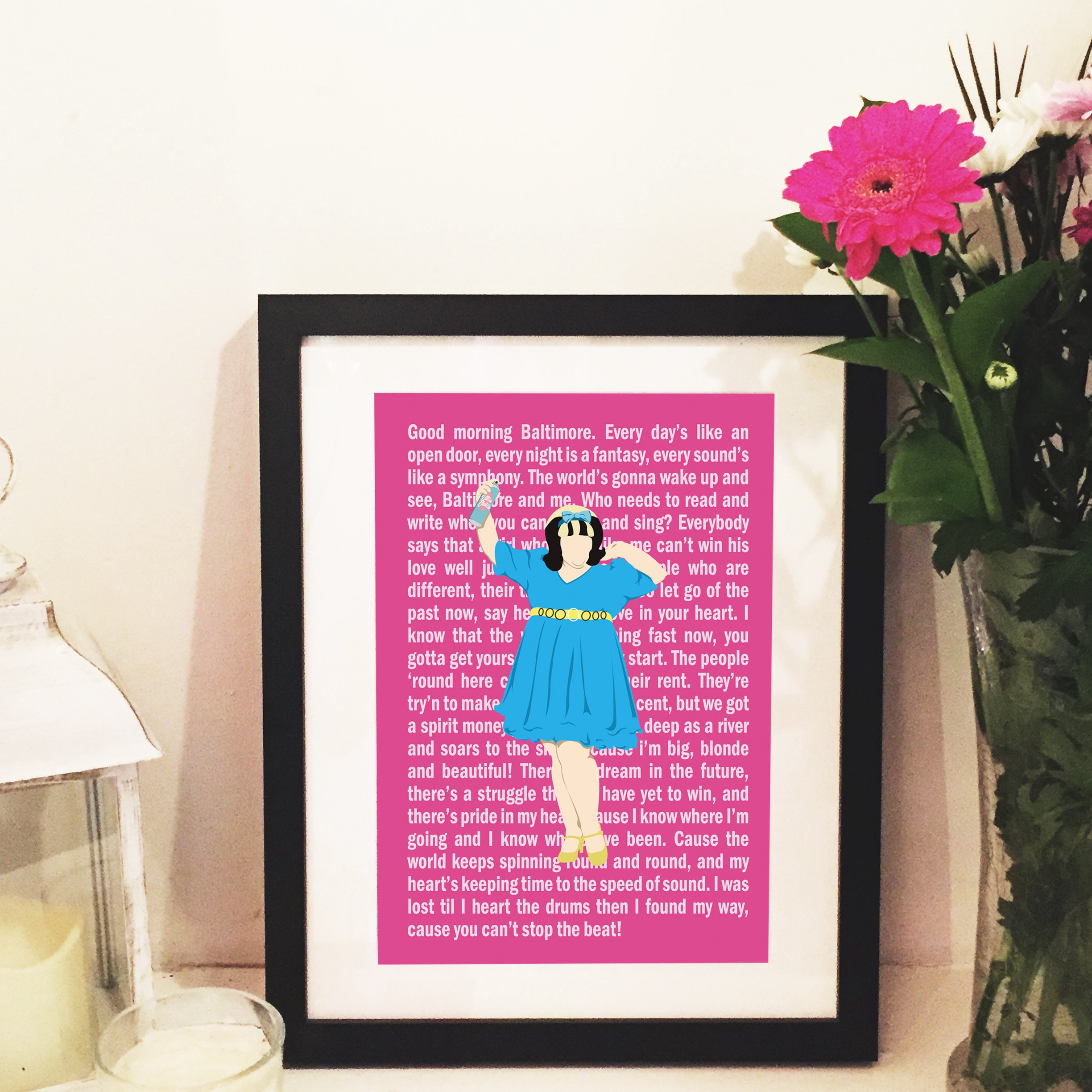 Hairspray Lyrics Musical Poster W/ Tracy Turnblad Instant Etsy UK