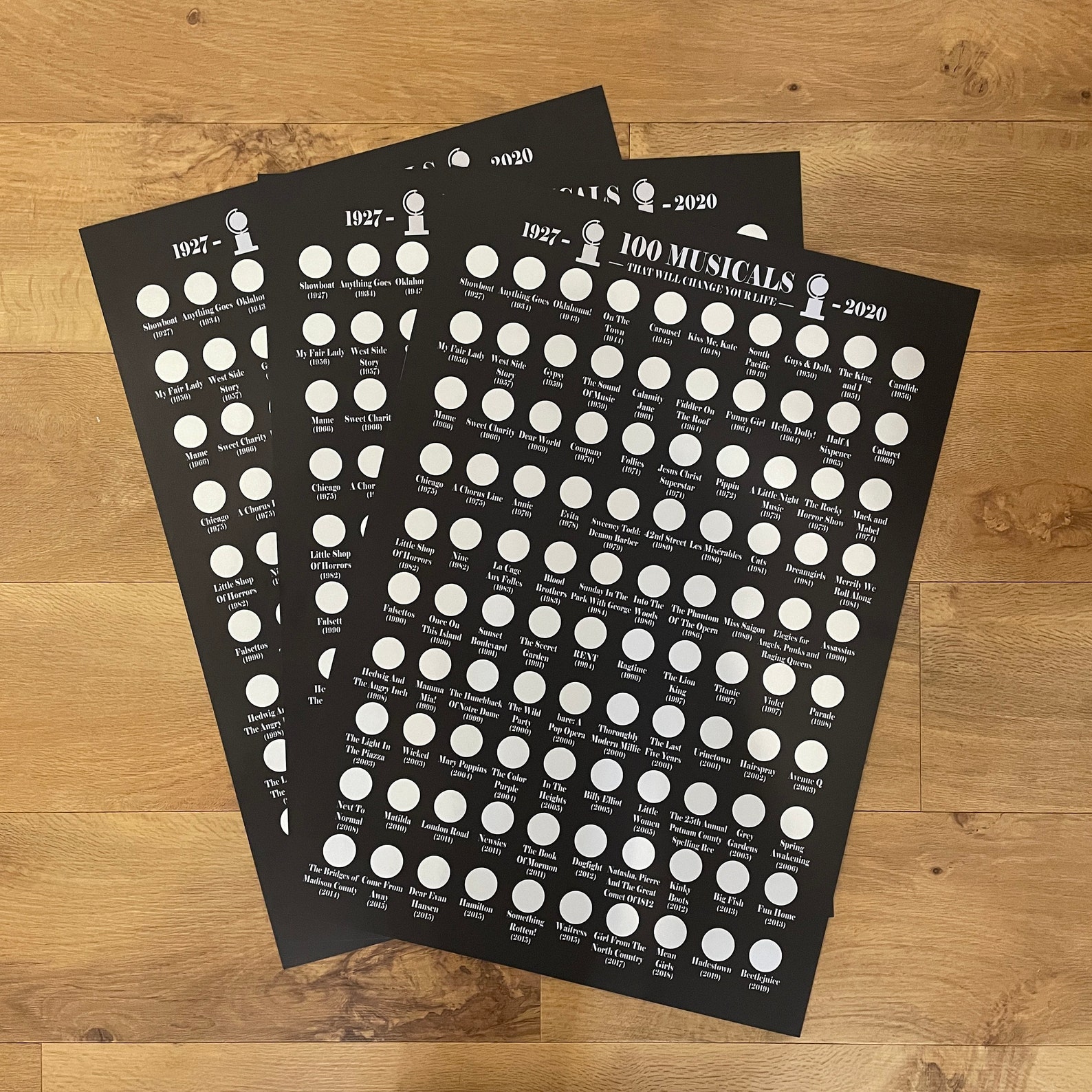 Musical Scratchoff Poster Etsy UK