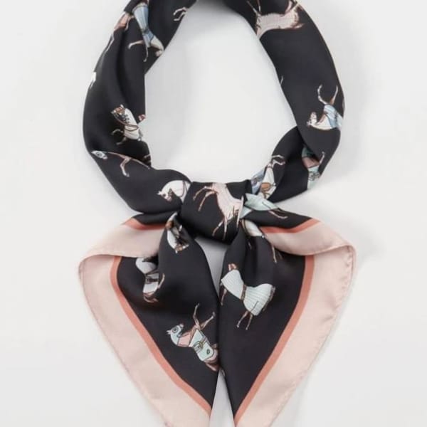 Equestrian Inspired Horse Printed Scarf