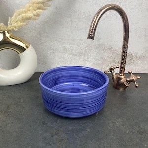 Custom made Richly Glazed Ceramic Vessel Sink - Handmade for Contemporary Bathroom Designs