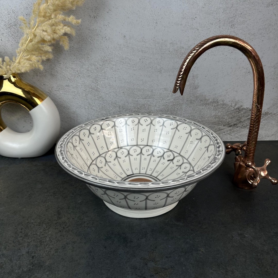 Gray Bathroom Vessel Sink