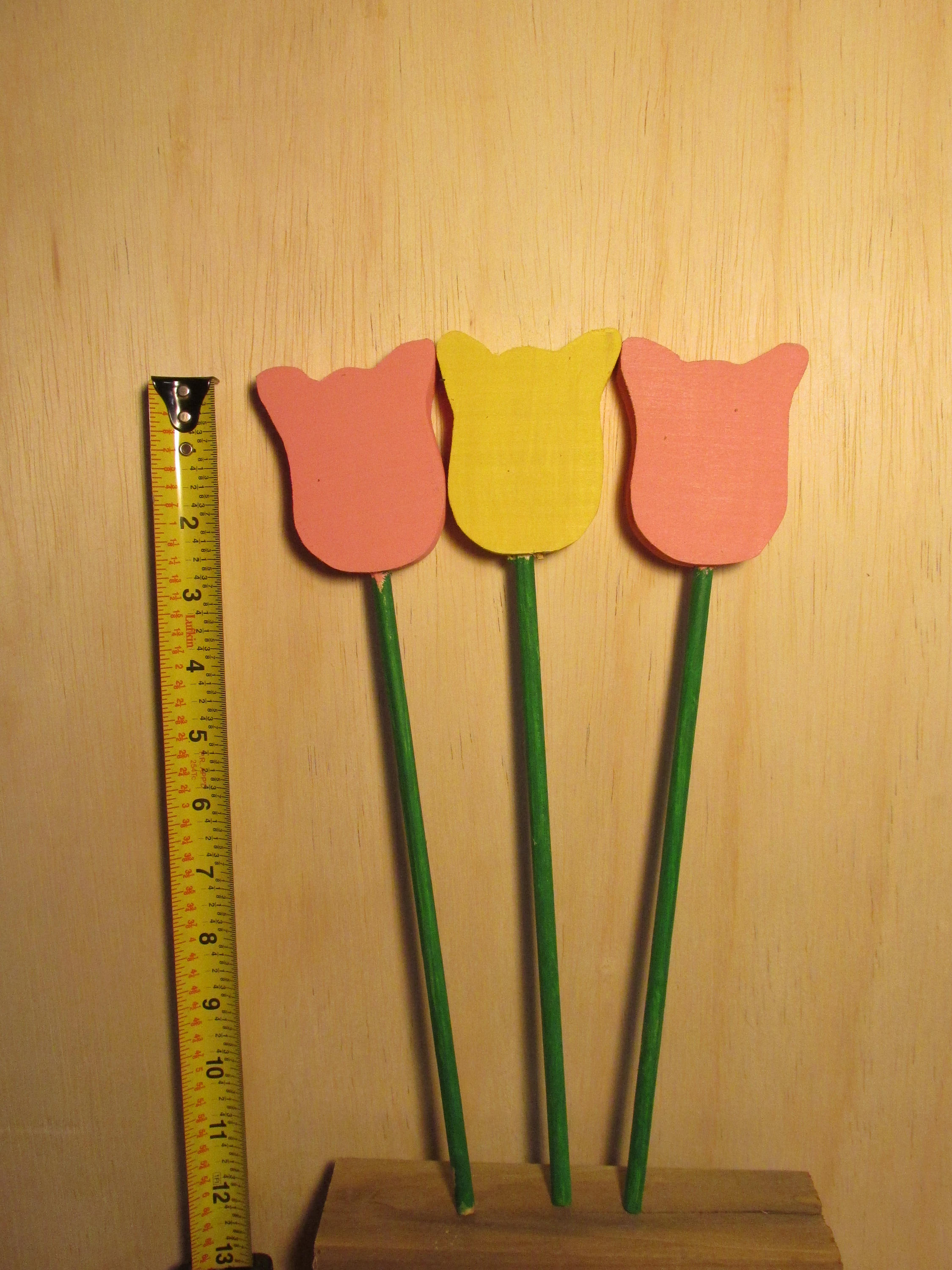Handmade Wooden Tulip Spring Flower Lawn Yard Etsy