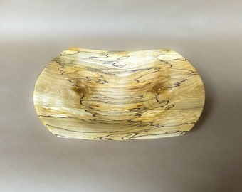 Piatto alato in acero spalted / Decorazione rustica fatta a mano / Finitura a olio di tung