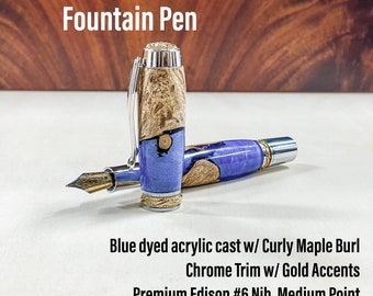 Gorgeous Fountain Pen | Custom Fountain Pens | Best Colorful Pen | Hancrafted Acrylic Pens | Gift For Pen Collector | #6 Nib | Fine Tip