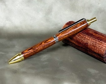 Siam Rosewood Gel or Ballpoint Pen | Custom Wood Pen | Colorful Pen | Exotic Wood Pen | Personalizable Pen | Gift for Valentine