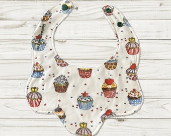 Cupcake Collar Style Baby Bib