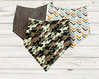 Camouflage & Chevrons Signature Baby Bib Three Pack