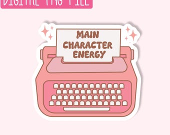 Main Character Energy PNG / Quirky PNG / Sticker PNG / Cute Girly Png / Design Digital Download
