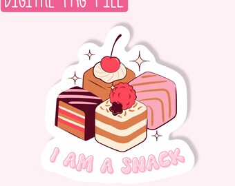 I Am A Snack PNG / Quirky PNG / Sticker PNG / Cute Girly Png / Design Digital Download