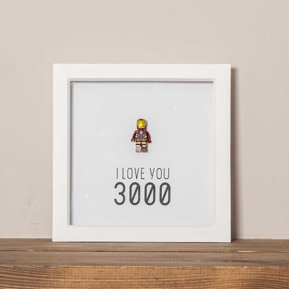 Lego Anniversaire Saint-Valentin carte-I Love You 3000 LEGO Ironman