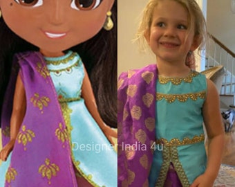 Kids Inspirational Dress Meera the Royal Detective lehenga choli ethnic dress for girls Indian designer custom made lengha dresses