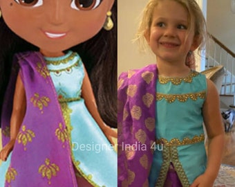Meera the Royal Detective Inspired Lehenga Outfit for Girls
