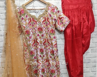 Traje punjabi Salwar Kameez para mujer, shalwar kameez de talla grande: atuendo hecho a medida