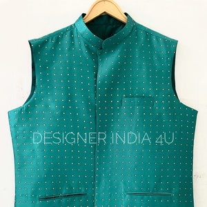 Nehru Jacket Designer Wedding Party Wear Kurta Jacket For Men and Boys Made to Measure Outfit