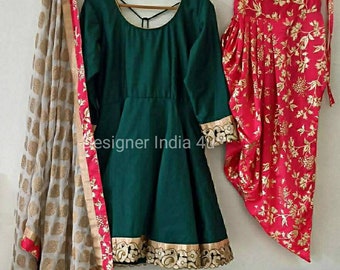 Patiala salwar suit readymade dhoti salwar For Women heavy Dupatta Indian Designer Party Wear Girls dresses - Made to measure outfit