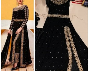 black anarkali designs