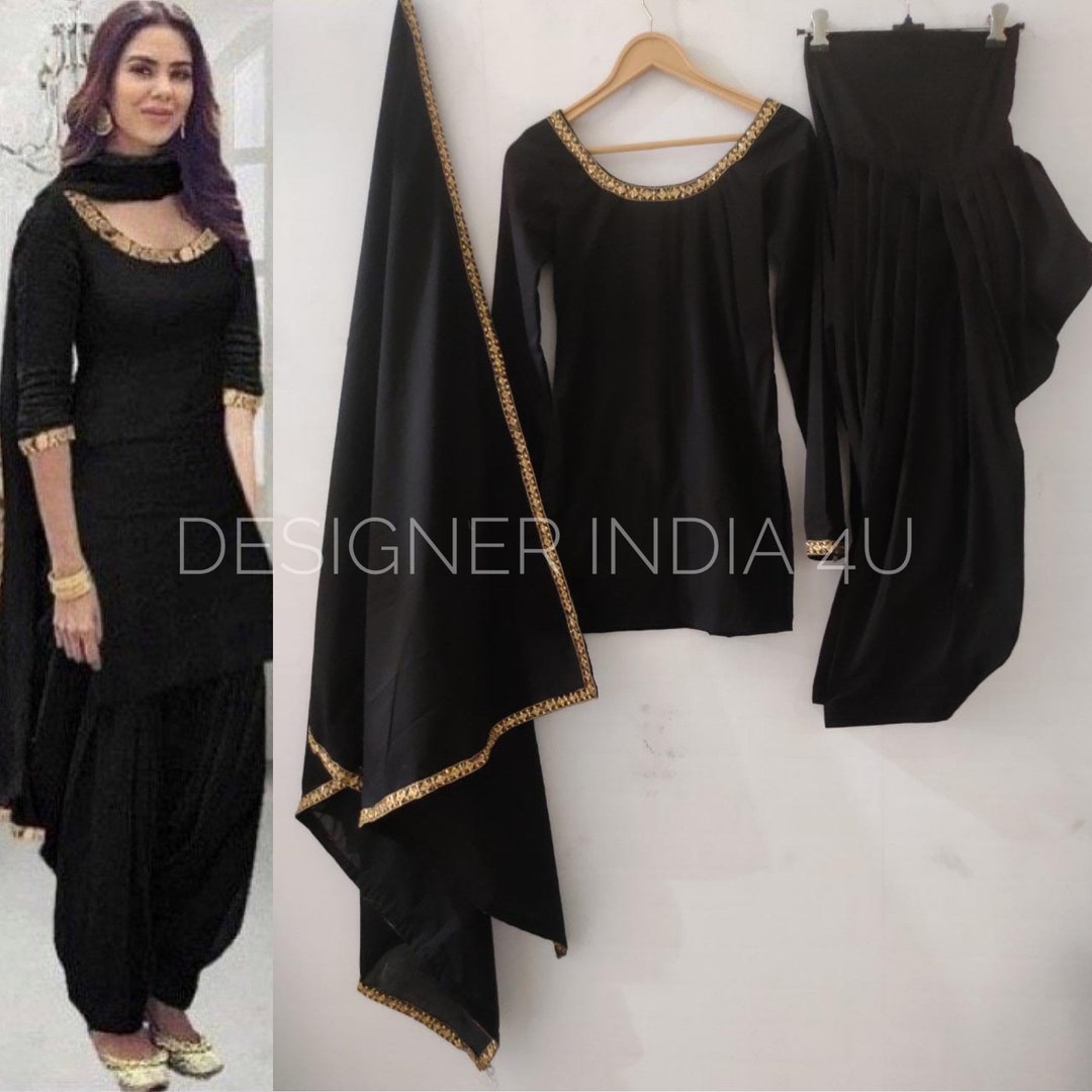 Black Salwar Suit Designs | Patiala suit designs, Patiyala dress, Punjabi  outfits