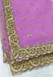 Indian Pakistani Designer Dupatta Chunni Stole Scarves Purple Color embroiderd Net for Lehenga Suit Salwar Kameez for Women and Girls 