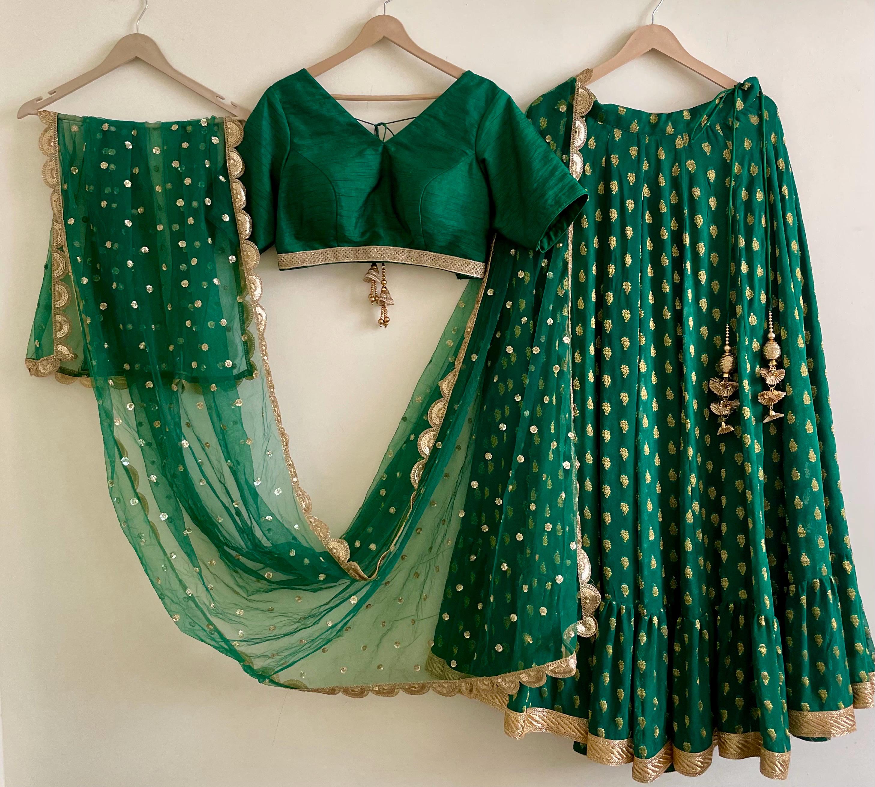 green garba dress Buy Anant Exports Trending Navratri Lehenga Choli