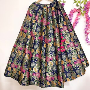 Readymade banarasi silk lehenga skirt for women or girls wedding guest dress - Made to order outfit