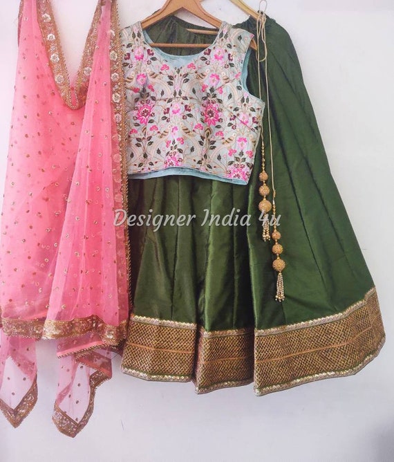 silk lehenga for girls