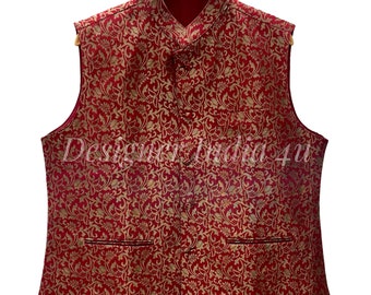 Chaqueta Nehru para hombre, pijama étnico Kurta, ropa de boda, abrigo sin mangas