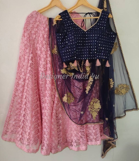 Wedding Party Wear Designer Pink Blue ...