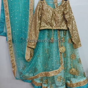 Designer lehenga blouse for women ready to wear gold sequin embroidered blouse wedding party wear lehenga choli - Made to measure outfit