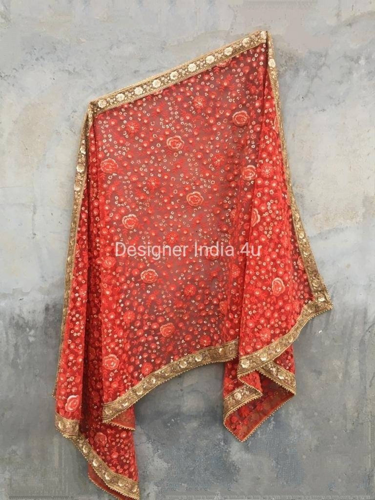 nikah red dupatta