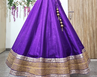 Purple lehenga skirt Indian designer lengha for women wedding wear - Made to measure outfit