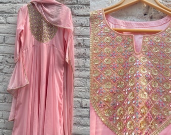 Pink Anarkali dress kurti for woman kurta palazzo set Salwar Kameez for girls - Made to measure outfit