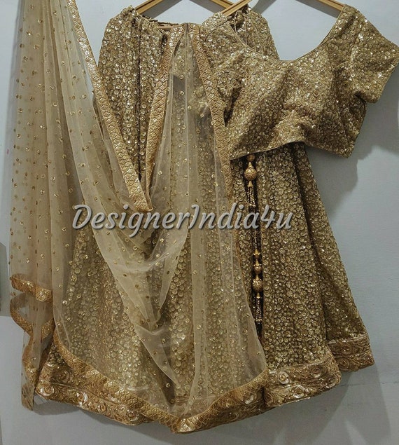 golden lehenga choli
