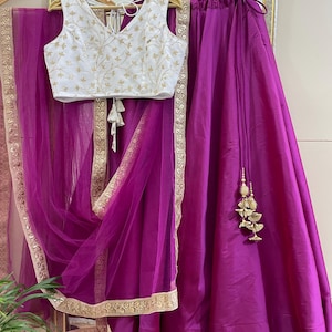Purple ready to wear lengha embroidered designer Indian wedding lehenga choli for women- Made to measure outfit