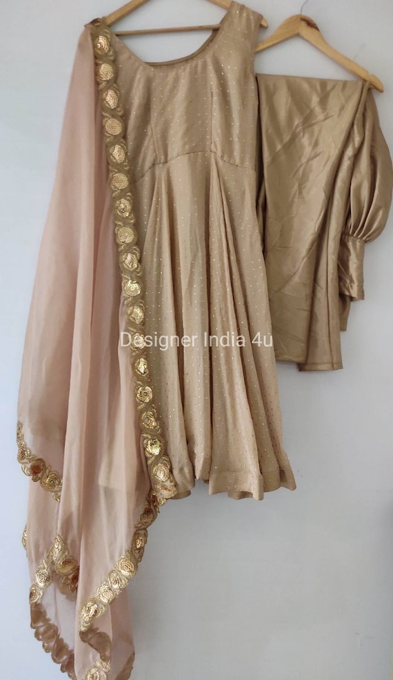 Aishwairya Rai Golden Designer Stich Salwar suit with Banarasi ...