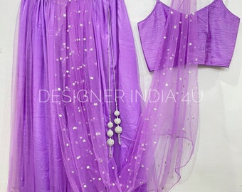 Indian Bridesmaid dress lilac Lehenga Blouse for Girls wedding dress - Made to measure outfit