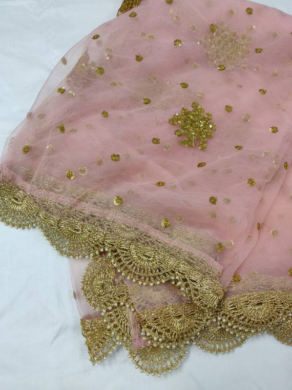 Aufgetrennt Pink Bestickt Ethnisch Designer Salwar Kameez Dupatta Anzug