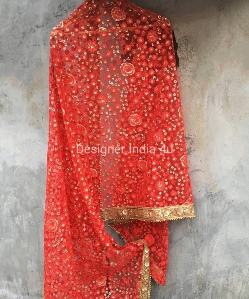 nikah red dupatta