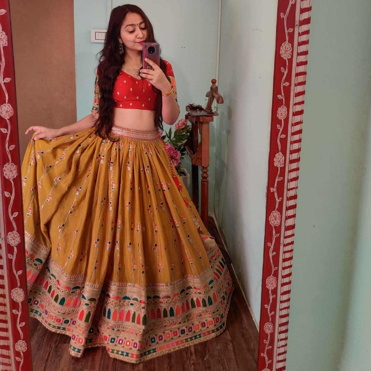 Mustard Yellow Lehenga Choli for Women Custom Made Party Wear ...