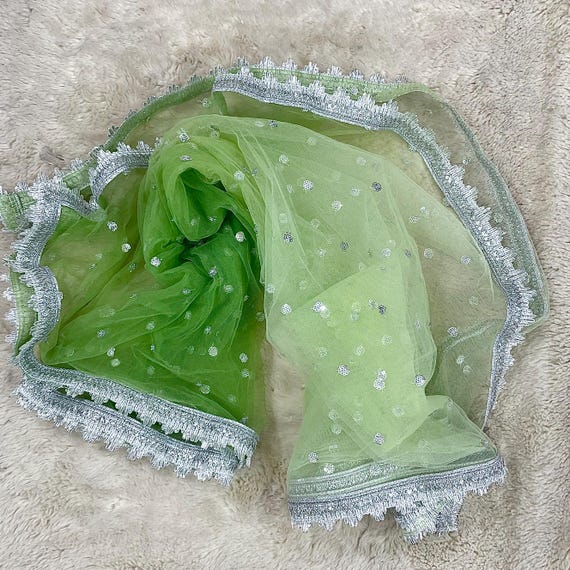 Silver Green Dupatta