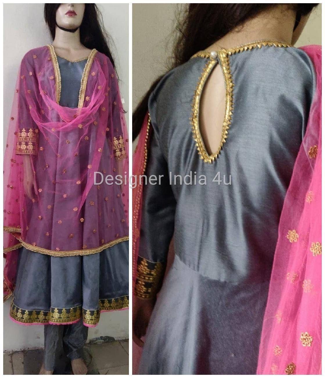 Anarkali Salwar Kameez Suit Dupatta Indian Pakistani designer | Etsy