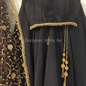 Indian Designer Black Color Silk Wedding Party Wear Lehenga - Etsy