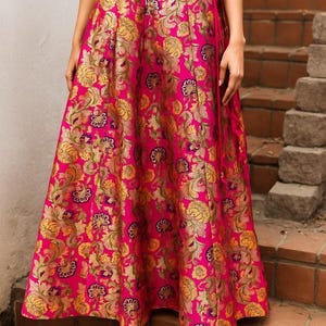 Brocade Lehenga Skirt for women only formal skirts wedding party wear - Made to measure