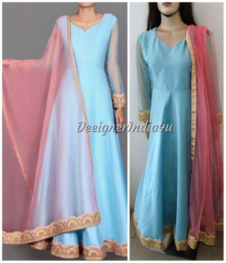 sky blue pakistani suit
